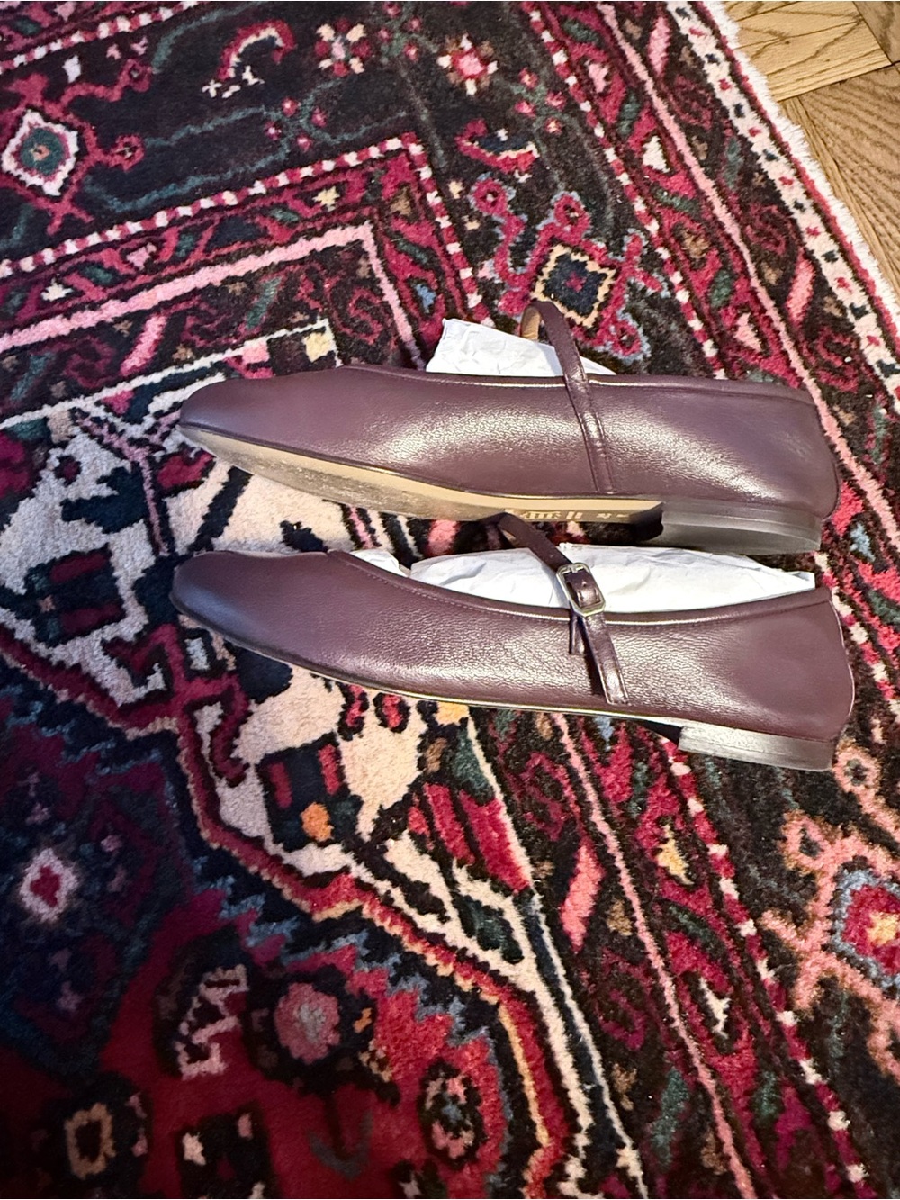 Margaux Demi Jane flats in Burgundy Nappa in size 39M - Picture 2 of 6